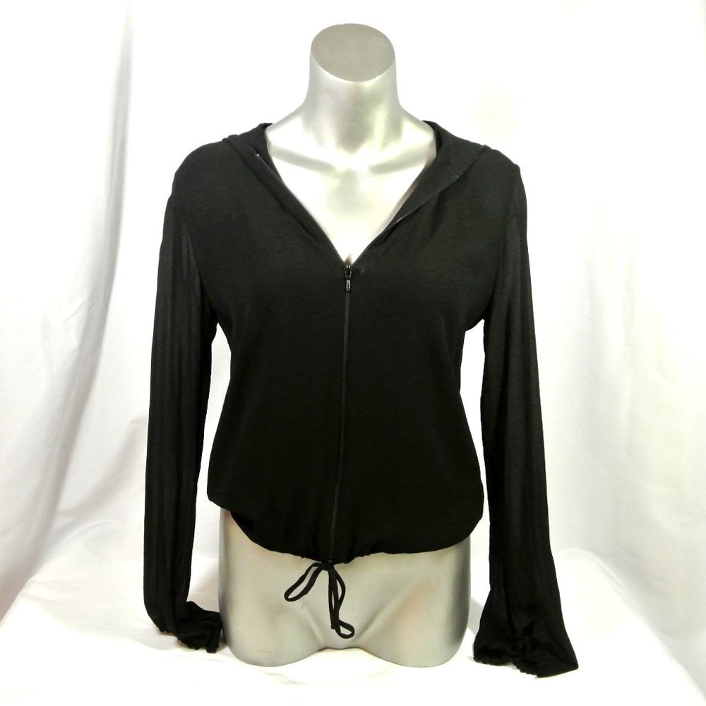 Vintage Akris Raw Silk Hoodie, Sheer Sleeves